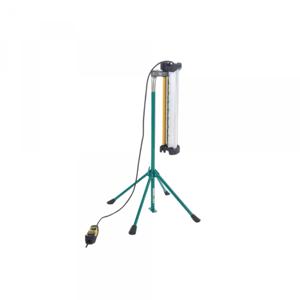 LOCATION Éclairage de chantier ELYOS 2, technologie LED 11 600 lumens, lumière blanche, tête orientable à 360°, mât télescopique 1,20 m à 2 m – Esprit Bâtisseur Location à Claret 34, proche de Quissac, Sauve, et Saint-Mathieu-de-Tréviers.